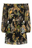 Short Dress with Curled Neckline - TRNE