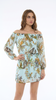 Short Dress with Curled Neckline - TRAZ