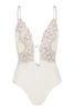 Costume One-Piece with Lace and Neckline V - FALI