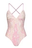 Costume One-Piece with Sequins and Lace Trim - PARO