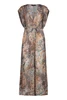 Long Dress with V-Neck and Slit - ACFA