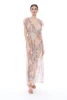 Long Dress with V-Neck and Slit - ACFA