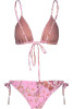 Bikini Triangolo Floreale con Pioggia di Strass e Slip Regular - ACRO
