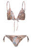 Floral Triangle Bikini with Rhinestone Rain and Regular Briefs - ACFA