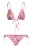 Bikini Triangolo Floreale con Pioggia di Strass e Slip Regular - ACRO