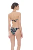 Floral Band Bikini with Rhinestones and Regular Briefs - FLNE