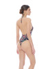 Costume One-Piece with Floral Print and Crochet - FLNE