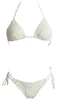 Lace Floral Details Triangle Bikini - FALI