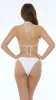 Lace Floral Details Triangle Bikini - FALI