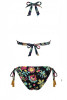 Floral Sailing Top Bikini with Lace Embroidery and Regular Briefs - FLNE