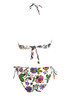 Floral Sail Top Bikini with Lace Embroidery and Regular Briefs - FLBI