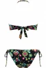 Floral Sailing Top Bikini with Lace Embroidery and Regular Briefs - FLNE