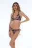 Floral Sailing Top Bikini with Lace Embroidery and Regular Briefs - FLNE