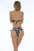 FLNE Floral Sailing Top Bikini with Lace Embroidery and Regular Briefs - FLNE