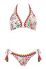 Floral Sailing Top Bikini with Lace Embroidery and Regular Briefs - FLBI