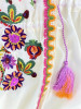 Folk Poncho with Embroidery and Tassels - BIAN