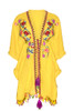 Folk Poncho with Embroidery and Tassels - GIAL