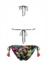 Bikini Triangolo Floreale Ricami in Pizzo e Slip Regular - FLNE