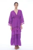 Crochet Detail Long Cover-Up Dress - VIOL