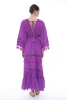 Crochet Detail Long Cover-Up Dress - VIOL