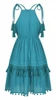 Minidress with Embroidery Tone on Tone and Tassels - TURC