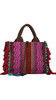 Borsa Tote con Pizzo e Nappe Multicolor - MULT