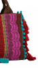 Borsa Tote con Pizzo e Nappe Multicolor - MULT