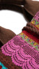 Borsa Tote con Pizzo e Nappe Multicolor - MULT