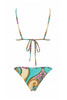 Damascade Print Brazilian Crystals Triangle Bikini - DATU