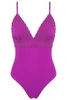 Costume One-Piece Triangle with Details in Crochet Floral - FAPU
