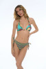 Damask Triangle Bikini with Colored Stones and Regular Briefs - DATU