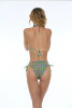 Damask Triangle Bikini with Colored Stones and Regular Briefs - DATU