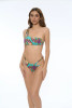 DATU Damask One Shoulder Band Bikini with Colored Stones - DATU
