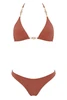 Triangolo Colors Bikini with Golden Shells and Brazilian Briefs - FATE