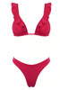 Bikini Gloss a Triangolo con Volant e Slip Brasile - RORO