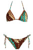 Bikini Triangolo con Sfere Dorate e Slip Regular - COTU