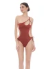 One-Piece Single-Shoulder Cut-Out with Golden Spheres - ROME