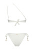 Bikini a Fascia Floreale e Ricami in Pizzo e Slip Regular - FALI