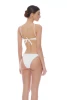 Asymmetric Band Bikini with Embroidery and Regular Briefs - FALI