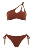 Bikini Monospalla Cut Out con Sfere Dorate e Slip Regular - ROMA
