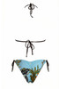 Tropical Triangle Bikini with Pailettes and Embroidery and Brazil Briefs - TRAZ