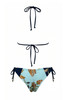 Bikini Patchwork a Triangolo con Perline e Slip Brasiliana - TRAN