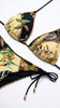 Bikini Patchwork a Triangolo con Perline e Slip Brasiliana - TRGNE
