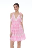 Minidress con Ricami Floreali - ROSA