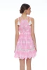 Minidress con Ricami Floreali - ROSA