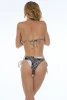 Bikini Triangolo Etnico con Dettagli Gold Ring e Slip Brasiliana - ETNE
