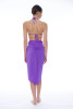 Midi Skirt in Microfiber with Knot - ROVI