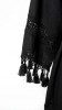 Long Dress Cover-up with Embroidery - BLACK