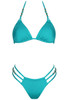 Triangle Gloss Bikini with Cut-Out and Golden Spheres - ROTU