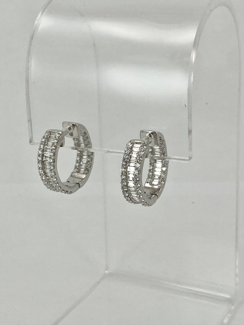 1.97ctw Baguettes and Diamonds Earrings